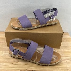 Journee Collection Georgia Espadrille Cushion Sandals- Purple- Size 8.5 M- NIB